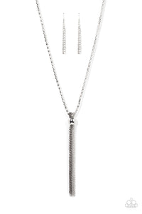 Metallic MESH-Up - Silver Paparazzi Necklace (832)