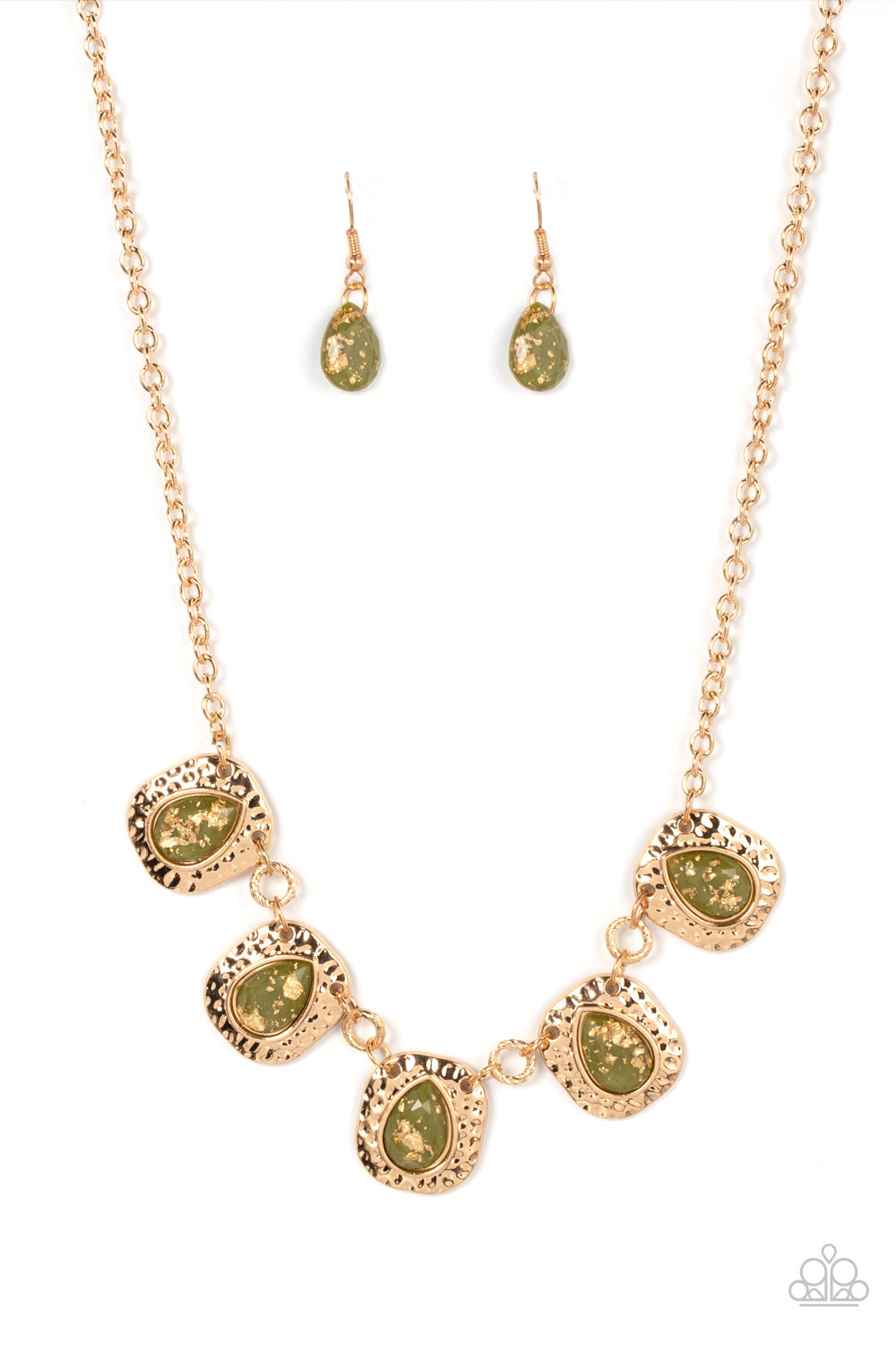 Mayan Masterpiece - Green Paparazzi Necklace (#4299)