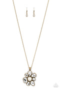 BLOOM Shaka-Laka - Brass Paparazzi Necklace (PZ-770)