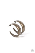 Dune Dynasty - Brass Paparazzi Earring (#1638)