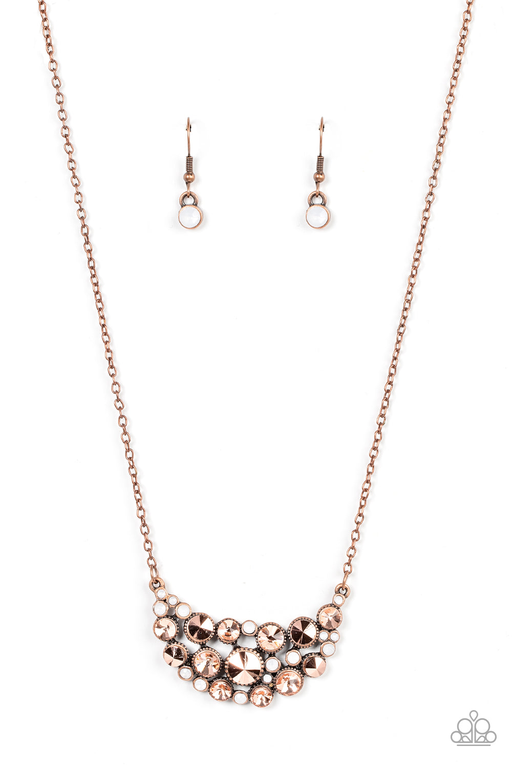 Effervescently Divine - Copper Paparazzi Necklace (#3491)