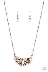 Effervescently Divine - Copper Paparazzi Necklace (#3491)