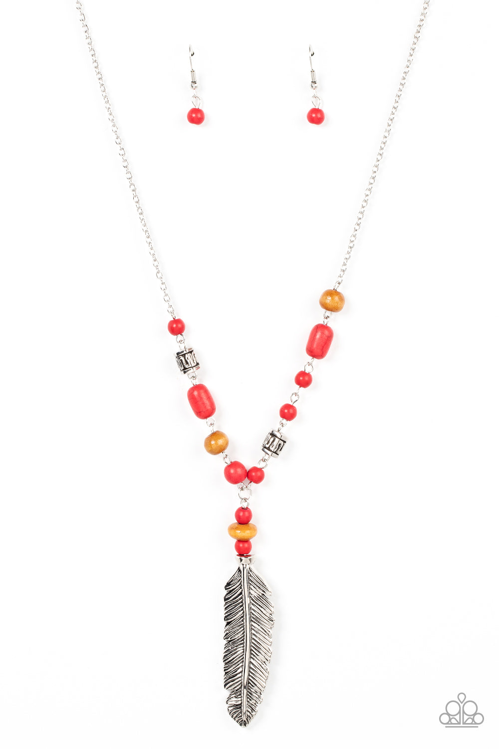 Watch Me Fly - Red Paparazzi Necklace (PZ-1156)