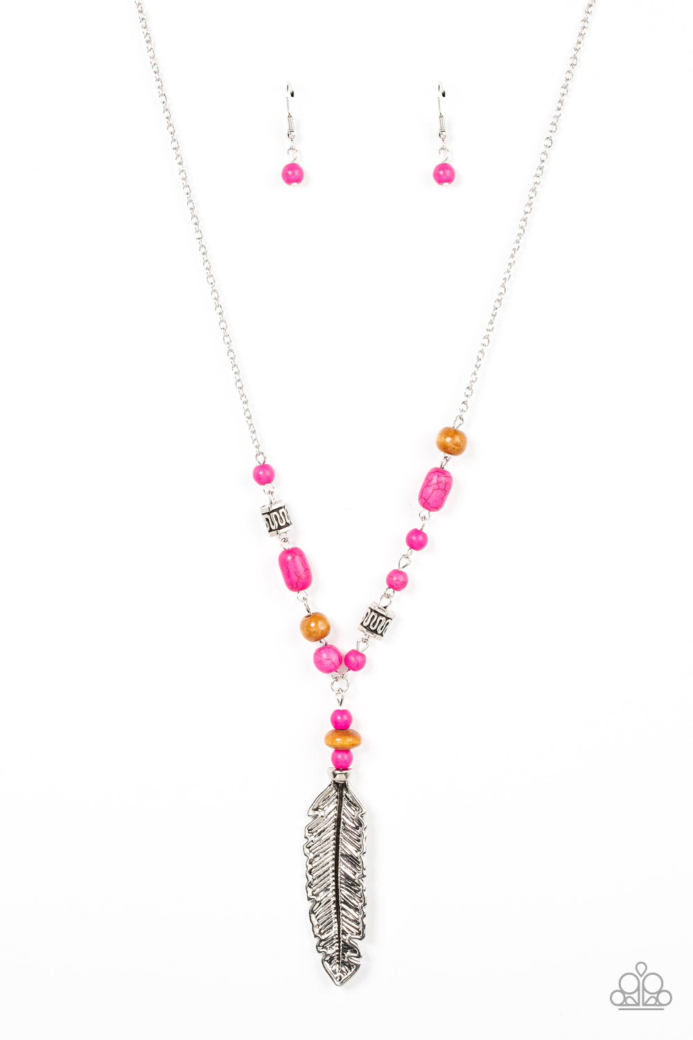 Watch Me Fly - Pink Paparazzi Necklace (#3823)