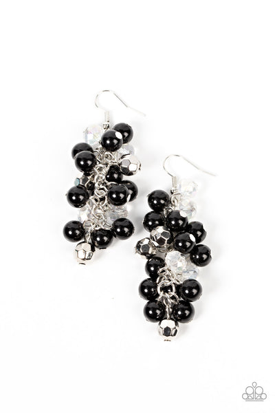 Pursuing Perfection - Black Paparazzi Earring (#2078)