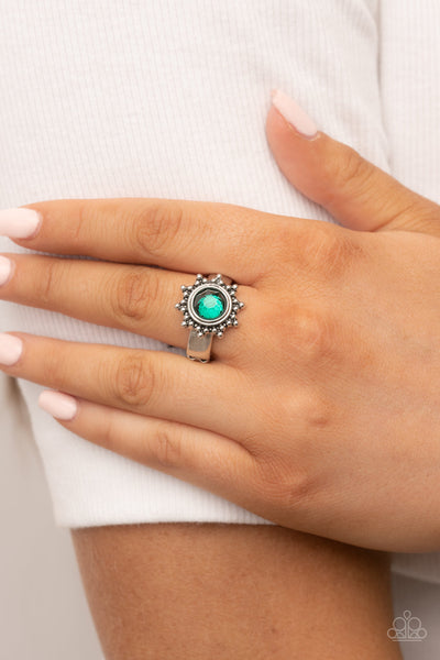 Expect Sunshine and REIGN - Green Paparazzi Ring (R292)