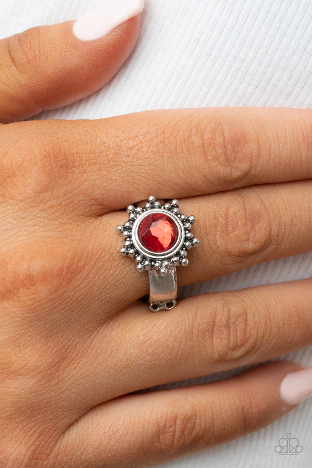 Expect Sunshine and REIGN - Red Paparazzi Ring (T96)