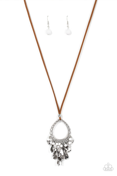 Paradise Pageantry - White Paparazzi Necklace (#4436)