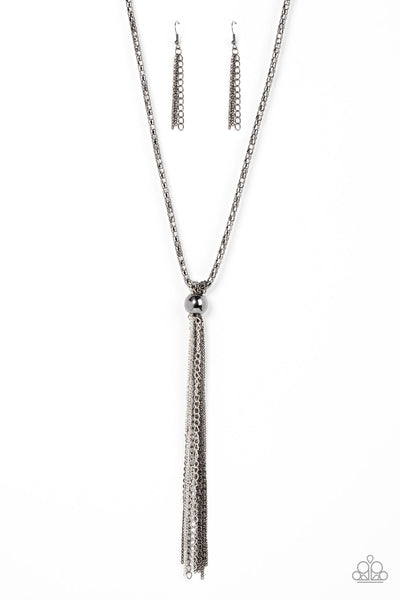 Metallic MESH-Up - Black Paparazzi Necklace (#933)