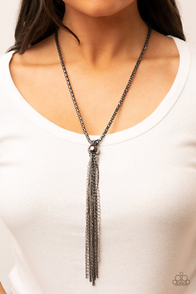 Metallic MESH-Up - Black Paparazzi Necklace (#933)