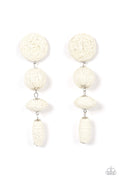 Twine Tango - White Paparazzi Earring (#1680)