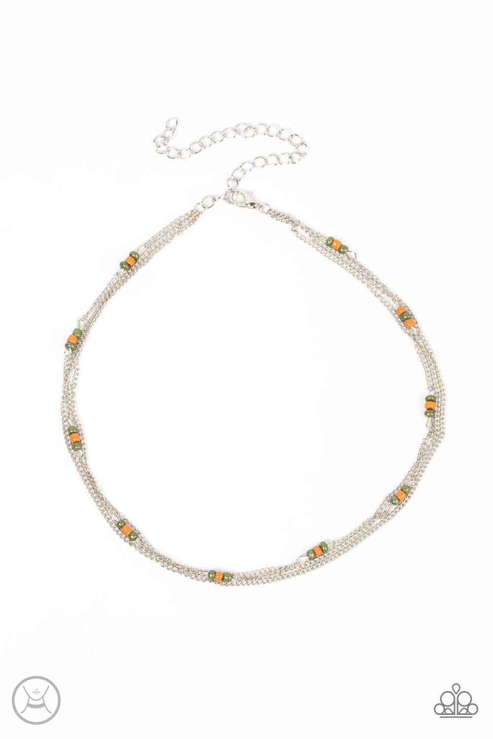 Bountifully Beaded - Green Paparazzi Necklace (PZ-829)