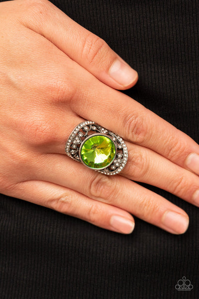 Galactic Garden - Green Paparazzi Ring (R305)