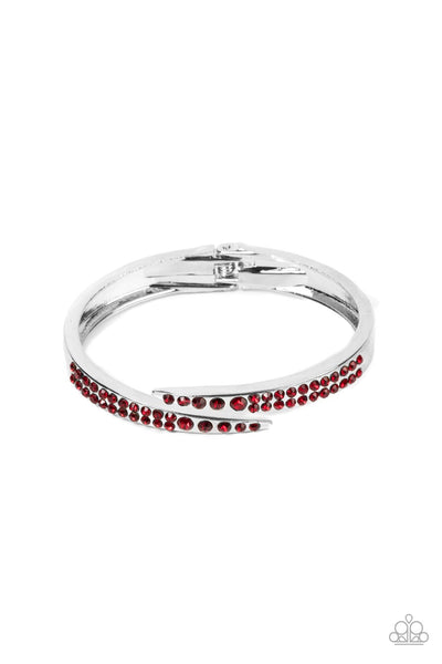 Sideswiping Shimmer - Red Paparazzi Bracelet