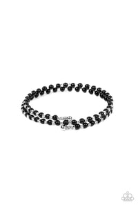 Regal Wraparound - Black Paparazzi Bracelet (#3913)