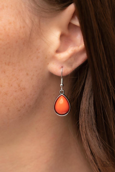 Mediterranean Mystery - Orange Paparazzi Necklace (#1755)