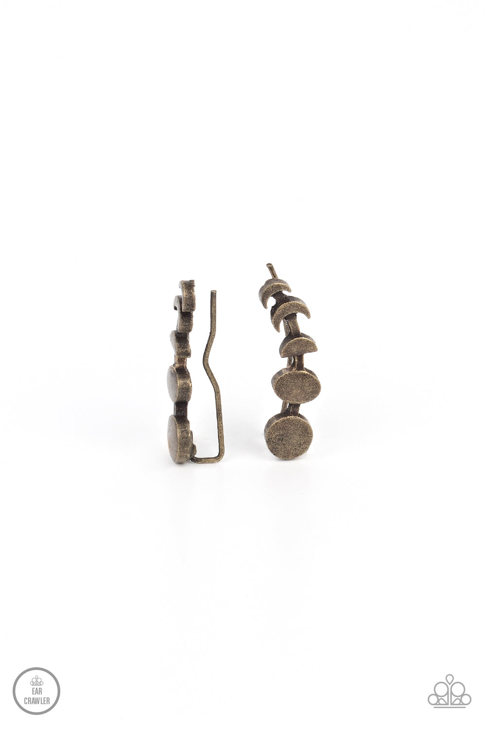 Its Just a Phase - Brass Paparazzi Earring (#3440)