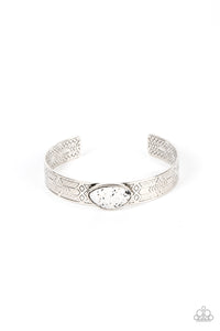 Gobi Glyphs - White Paparazzi Bracelet (#3553)