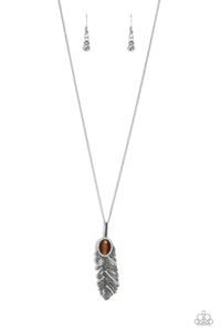 Pure QUILL-Power - Brown Paparazzi Necklace (5179)