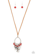 Paradise Pageantry - Red Paparazzi Necklace (PZ-1086)