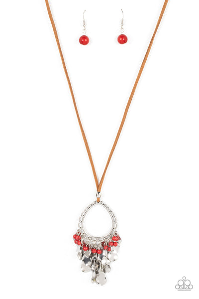 Paradise Pageantry - Red Paparazzi Necklace (#1086)