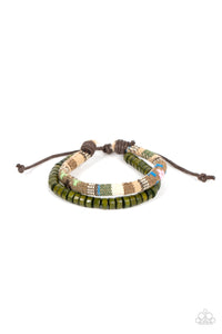 Pack your Poncho - Green Paparazzi Bracelet (#1141)