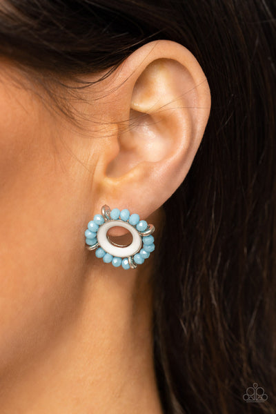 Nautical Notion - Blue Paparazzi Earring (#1728)