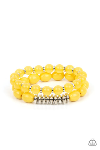 La Vida Vacation - Yellow Paparazzi Bracelet