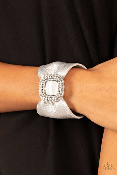 Lights, SELFIE, Action! - Silver Paparazzi Bracelet (W214)