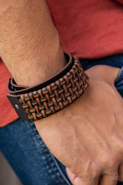 Urban Expansion - Brown Paparazzi Bracelet (UB141)