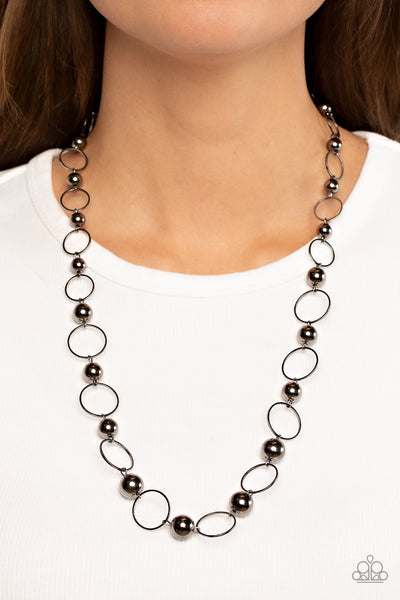 Metro Milestone - Black Paparazzi Necklace (5131)