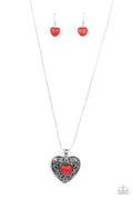 Wholeheartedly Whimsical - Red Paparazzi Necklace (PZ-5333)