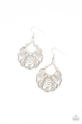 Frilly Finesse - Silver Paparazzi Earring (#5491)