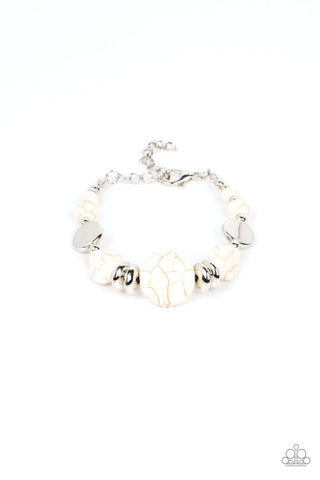 Mesa Vista - White Paparazzi Bracelet  (#4642)