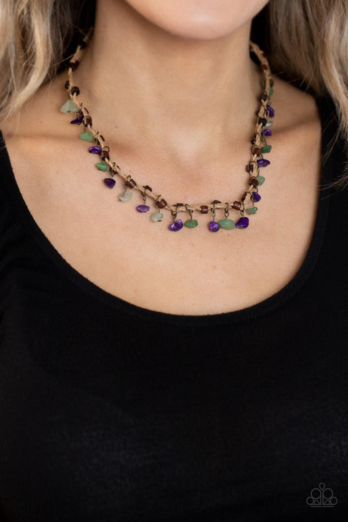Canyon Voyage - Multi Paparazzi Necklace (PZ-1691)