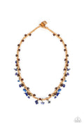 Canyon Voyage - Blue Paparazzi Necklace (S035)