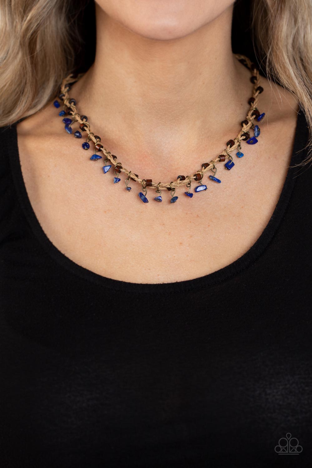 Canyon Voyage - Blue Paparazzi Necklace (S035)