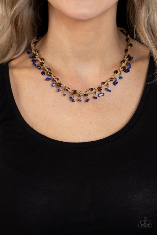 Canyon Voyage - Blue Paparazzi Necklace (S035)