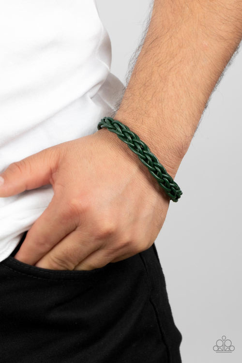 Cattle Ranch - Green Paparazzi Bracelet (#5460)