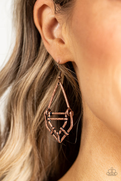 Artisan Apparatus - Copper Paparazzi Earring (#4987)