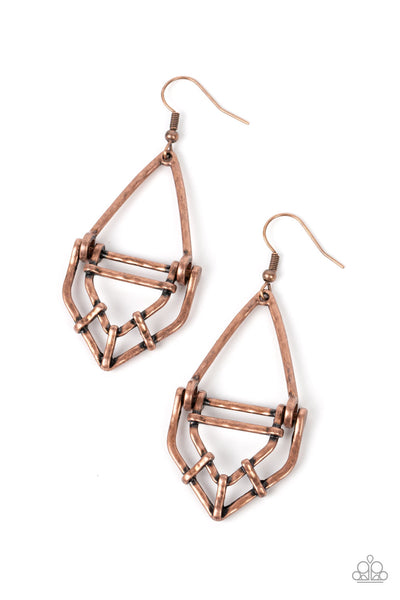 Artisan Apparatus - Copper Paparazzi Earring (#4987)