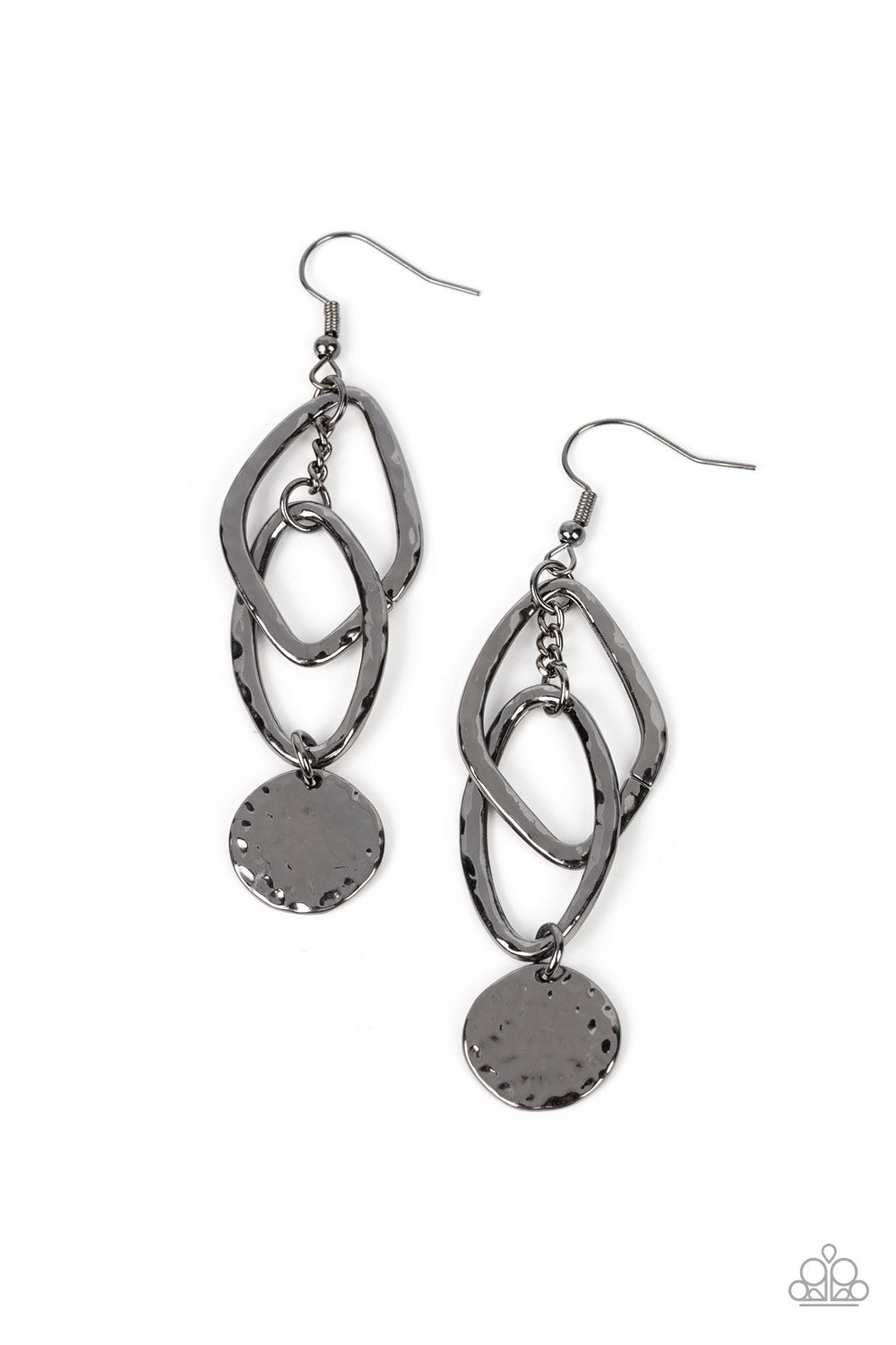 Nothing but CHIME - Black Paparazzi Earring (#5328)