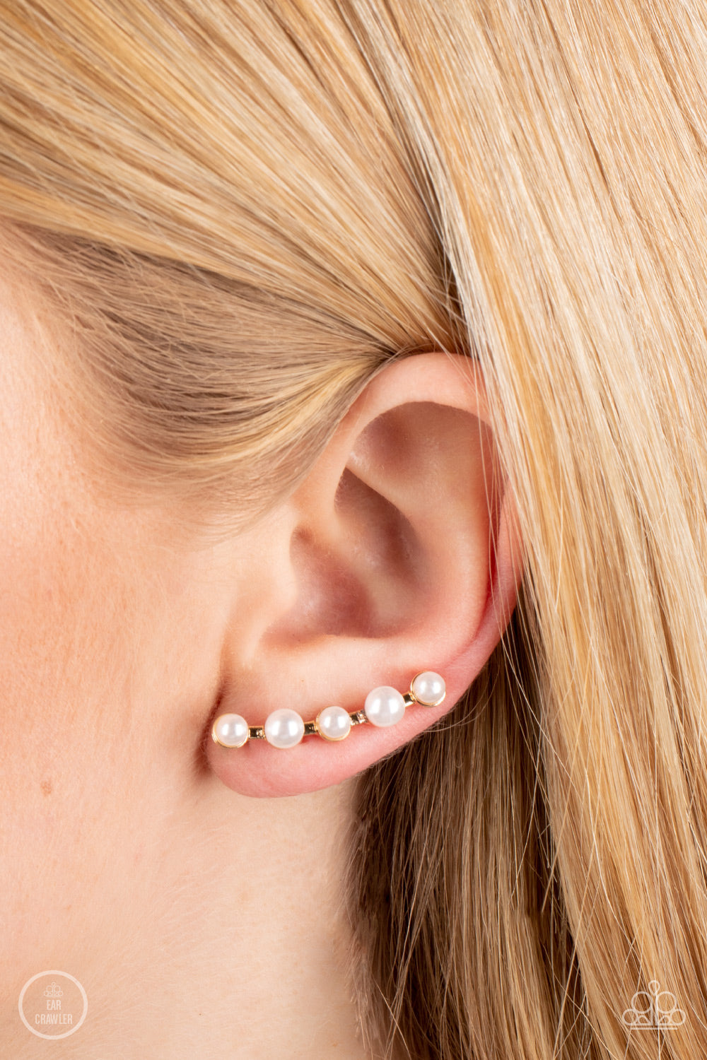 Drop-Top Attitude - Gold Paparazzi Earring (#3528)