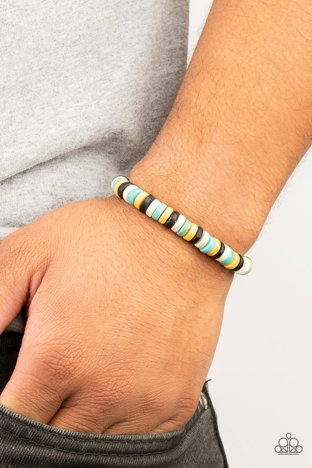 Rural Rocker - Blue Paparazzi Bracelet (PZ-1647)