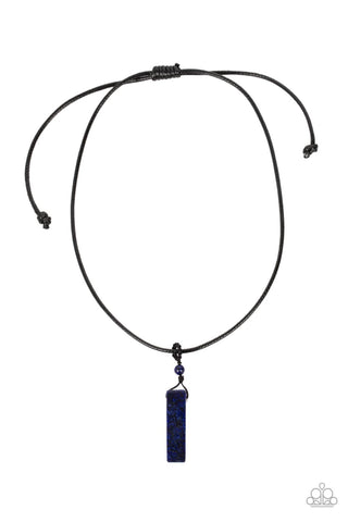 Comes Back ZEN-fold - Blue Paparazzi Necklace (#760)