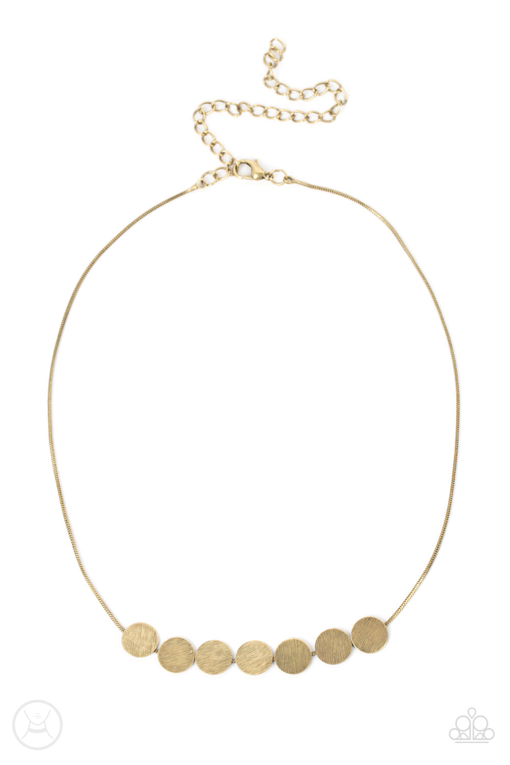 Slimmer Glimmer - Brass Paparazzi Necklace (PZ-375)