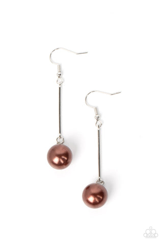 Pearl Redux - Brown Paparazzi Earring