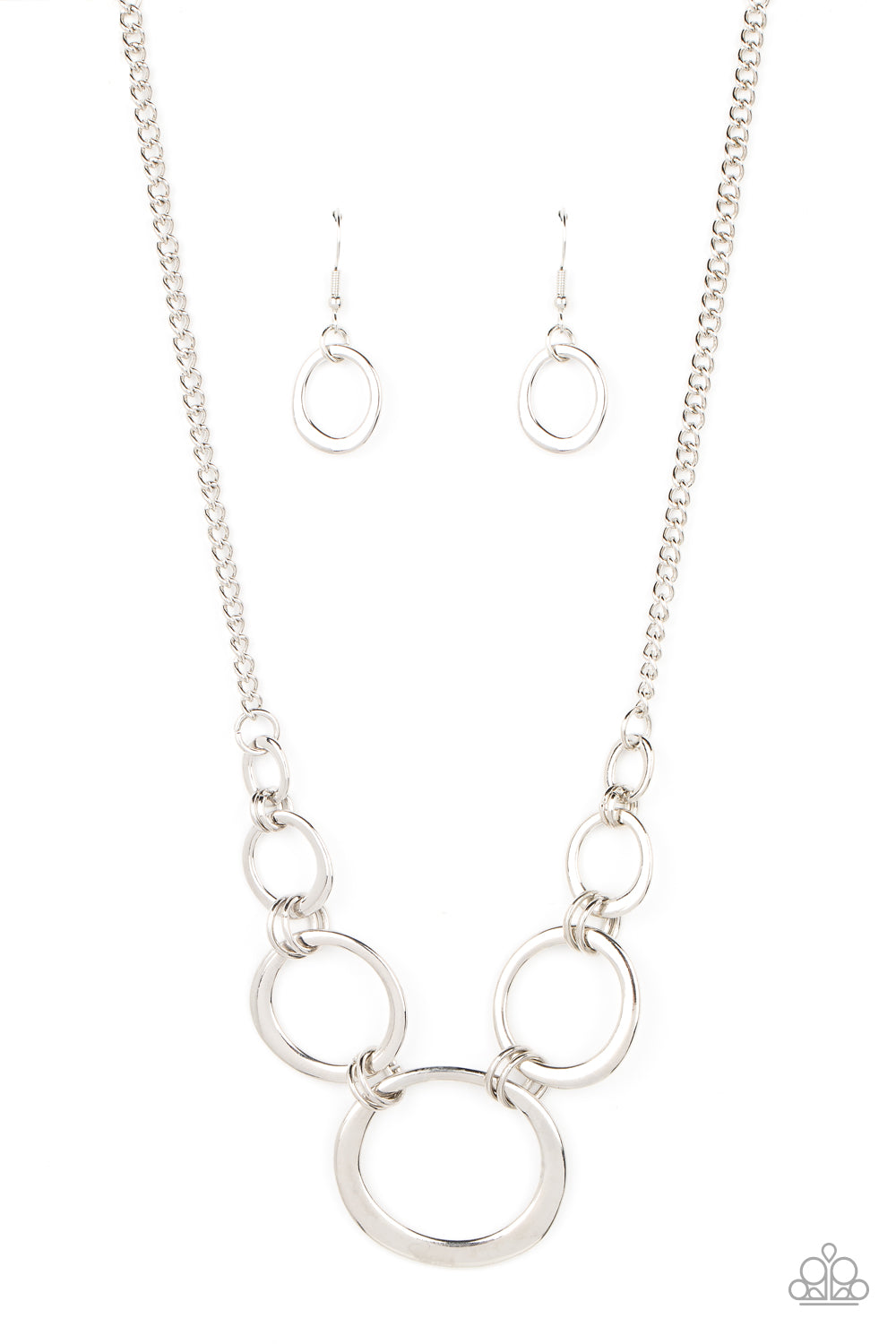 Short Circuit - Silver Paparazzi Necklace (#3346)