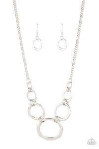 Short Circuit - Silver Paparazzi Necklace (#3346)