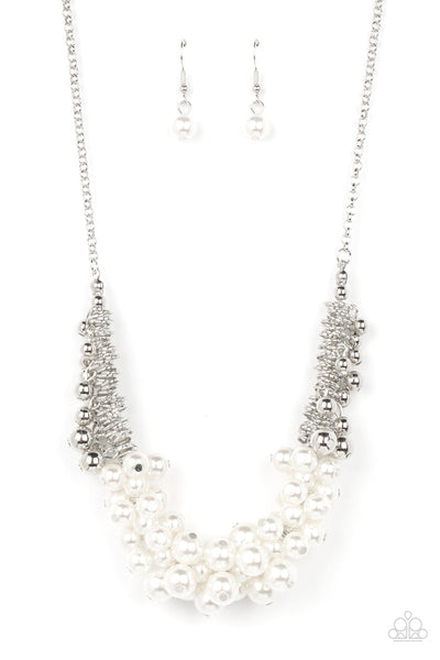 Bonus Points - White Paparazzi Necklace (#1609)